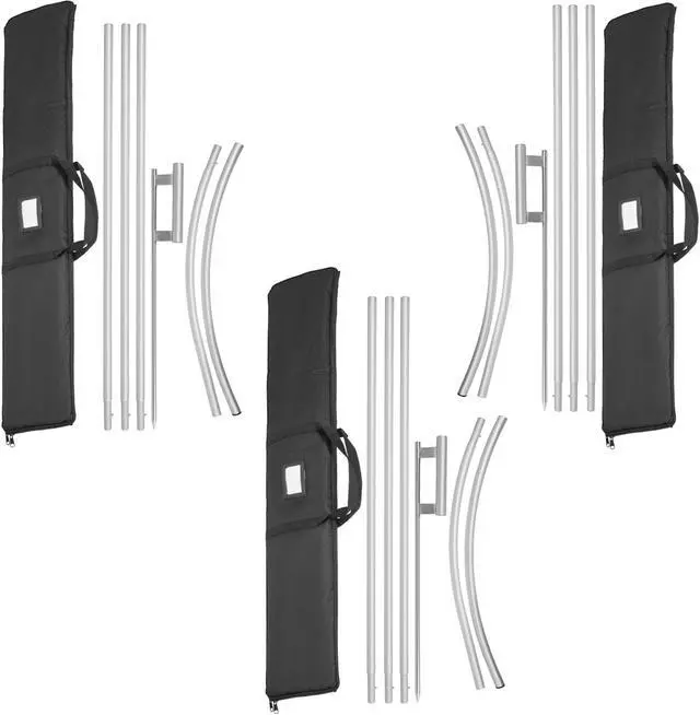 Main image of VEVOR Advertising Feather Flag For Business 3 X 6pcs 16ft Swooper Flag Pole Sets