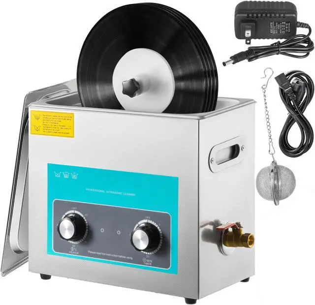 Alt view image 8 of 15 - VEVOR Ultrasonic Vinyl Record Cleaner Vinyl Ultrasonic Cleaning Machine 6L Knob