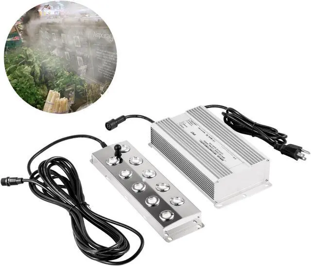 Alt view image 2 of 3 - VEVOR Pond Ultrasonic Mist Maker, Ultrasonic Fogger Humidifier, 10 Head Pond Fogger