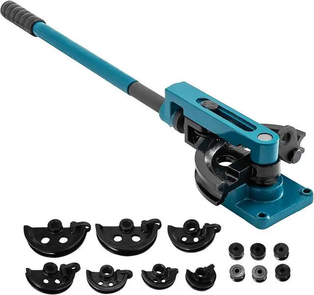 Alt view image 2 of 9 - VEVOR Pipe Bender, Manual Bench Bending Machine 3/8"-1" Tube Bender Set 7 Dies