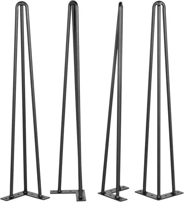 Main image of VEVOR Hairpin Table Legs 18 inch, Set of 4 DIY Desk Table Legs 3 Rods Heavy Duty