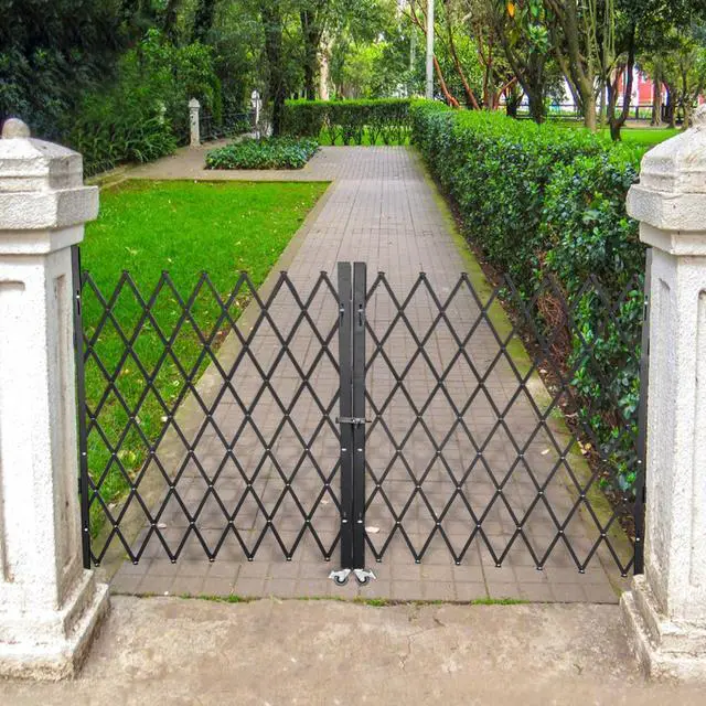 Main image of VEVOR Double Folding Security Gate Folding Door Gate 5' H X 10' W Scissor Gate