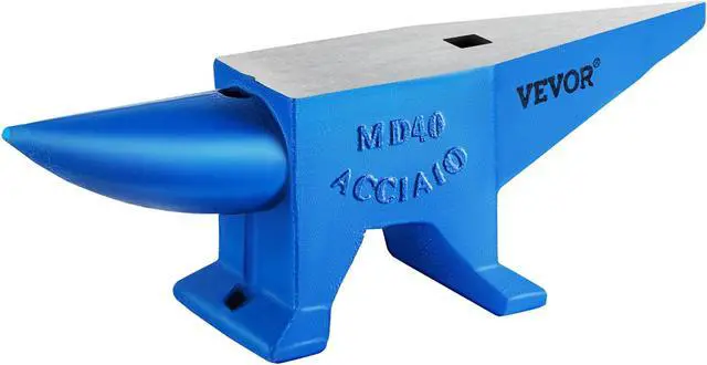 Main image of VEVOR 88lb Blacksmith Anvil Steel Anvil 40kg Solid Heat Treated Round Horn Metal Work