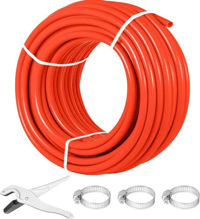Alt view image 2 of 9 - VEVOR 1/2x300ft Pex Tubing Oxygen Barrier O2 Evoh Red Radiant For In Floor Heat