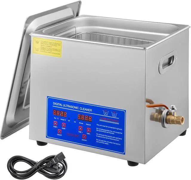 Alt view image 2 of 9 - VEVOR New Stainless Steel 10 L Liter Industry Heated Ultrasonic Cleaner Heater w/Timer