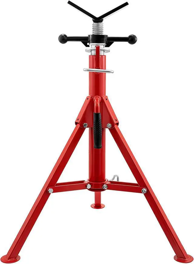 Main image of VEVOR Pipe Jack Stand V-Head Foldable Legs 2500LB Max. Height 52"