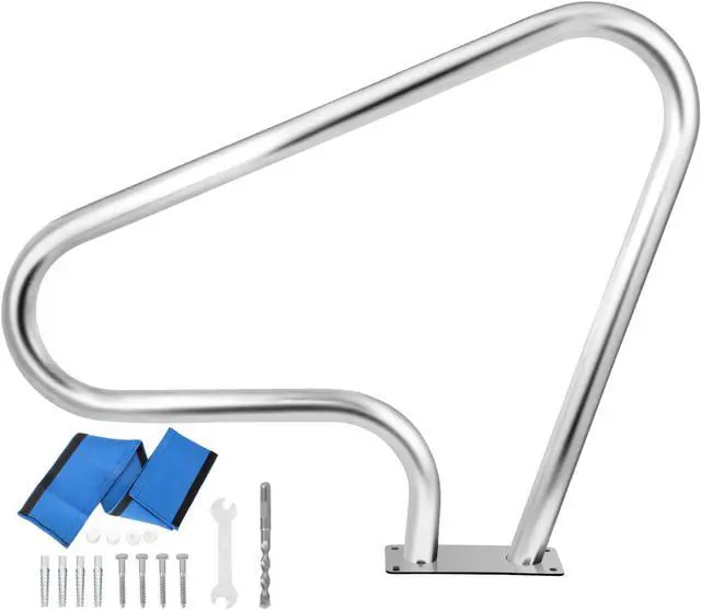Main image of VEVOR Pool Rail Pool Railing 39x32" Pool Handrail Stainless Steel W/ Grip Cover