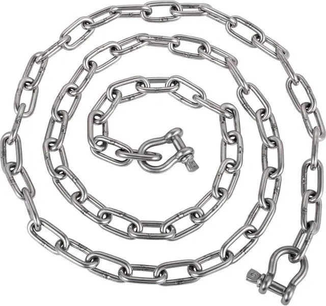 Main image of VEVOR Boat Anchor Chain Stainless Steel Chain 10 Ft 5/16" Shackles For Boats