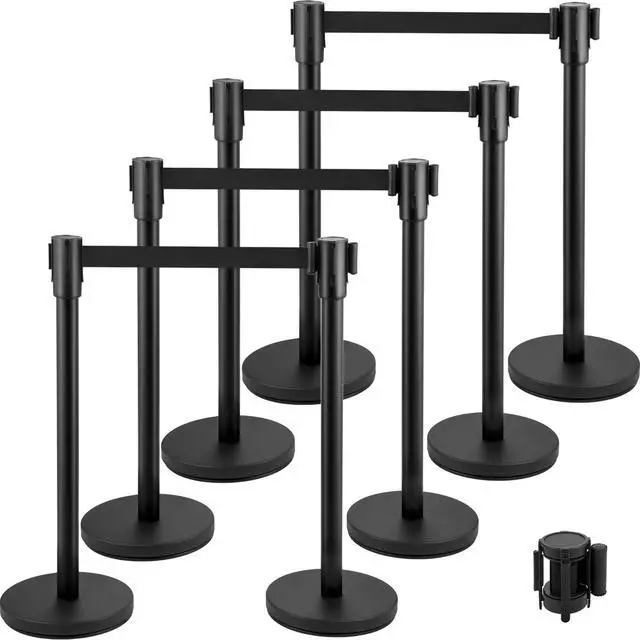 Main image of Vevor Crowd Control Stanchion Stanchion Set 8 Pieces With 6.6 Ft/2 M Black Belt