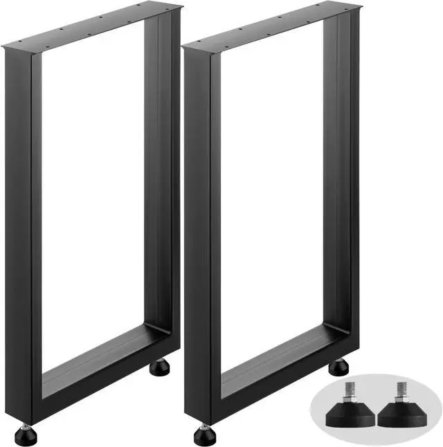 Alt view image 9 of 14 - Techlifer Set of 2 Steel Table Legs Dining Table Legs Office Table Computer Desk Legs Steel Bench Legs Furniture Legs 600 * 720mm (28Height 24Wide, Square Shape)