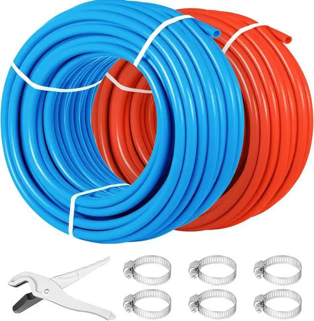 Main image of VEVOR 1/2" Oxygen Barrier Pex Tubing 300' Red And 300' Blue For Water Plumbing Hq