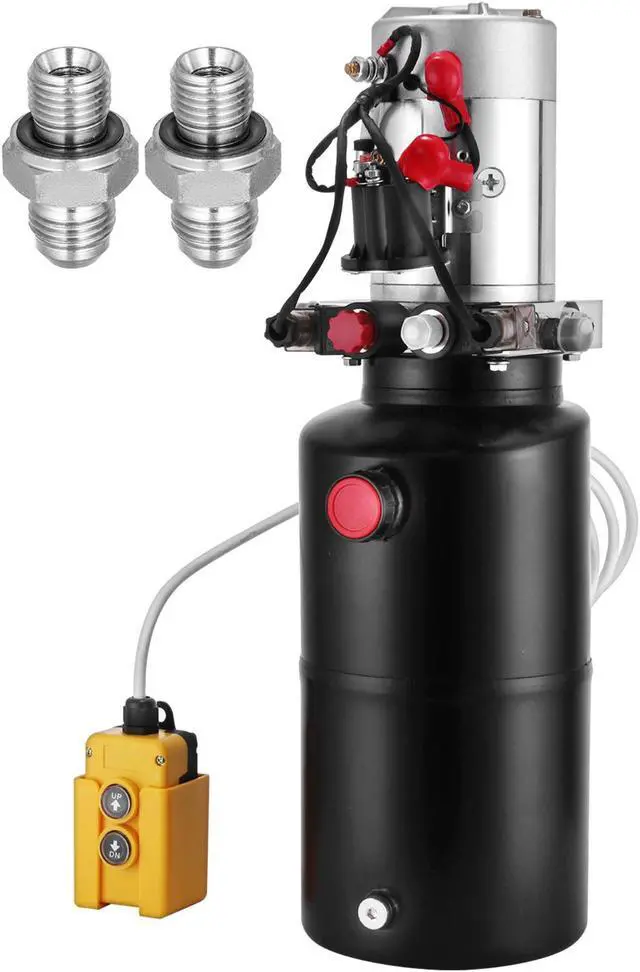 Main image of VEVOR 8 Quart Double Acting Hydraulic Pump Dump Trailer Power Unit Crane Car