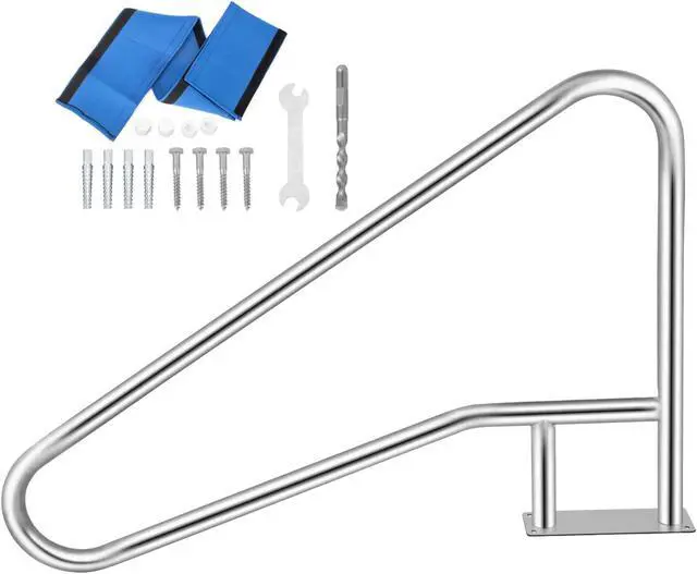 Main image of VEVOR Pool Rail Pool Railing 54x36" Pool Handrail Stainless Steel W/ Grip Cover