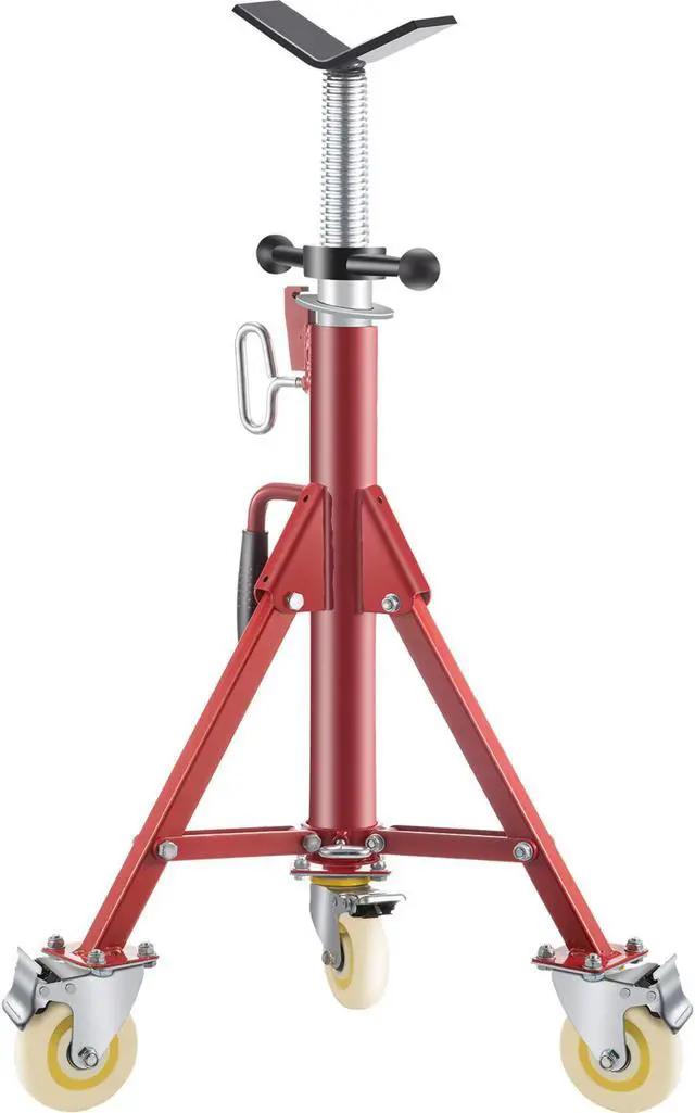 Main image of Vevor Pipe Stand Fold-a-jack V-head 28-52 Inch Height 12" Pipe 882 Lb W/casters
