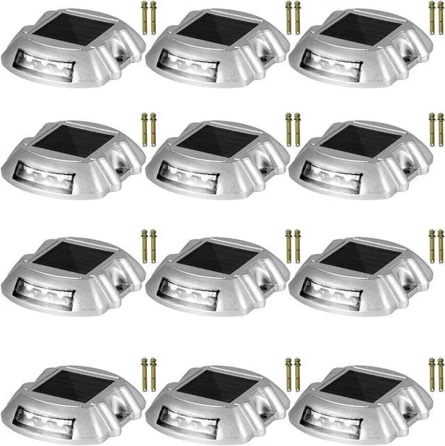 Alt view image 2 of 9 - VEVOR Driveway Lights, Solar Dock Lights 12-pack, Pathway Lights With Switch In White