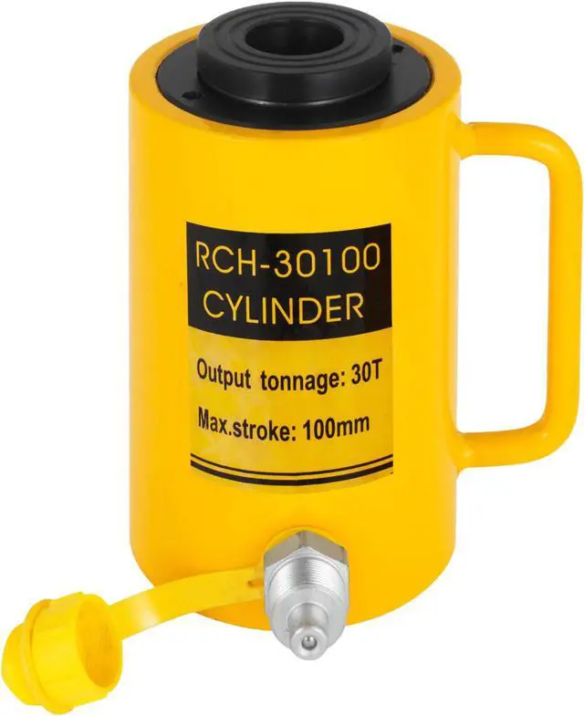 Alt view image 9 of 11 - VEVOR Mophorn Hydraulic Cylinder Jack 30Ton, Solid Ram Hydraulic Cylinder 4Inch, Stroke Single Acting Hydraulic Cylinder, w/Quick Connector Portable Hydraulic Solid Jack Industrial Lifting Jack Ram