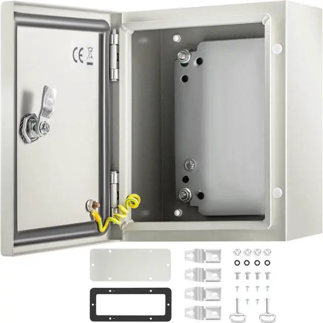 Main image of VEVOR 10x8x6'' Carbon Steel Electrical Enclosure Wall Mount Junction Box Ip65