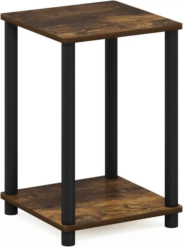 Main image of Furinno Turn-N-Tube Haydn End Table, Amber Pine/Black