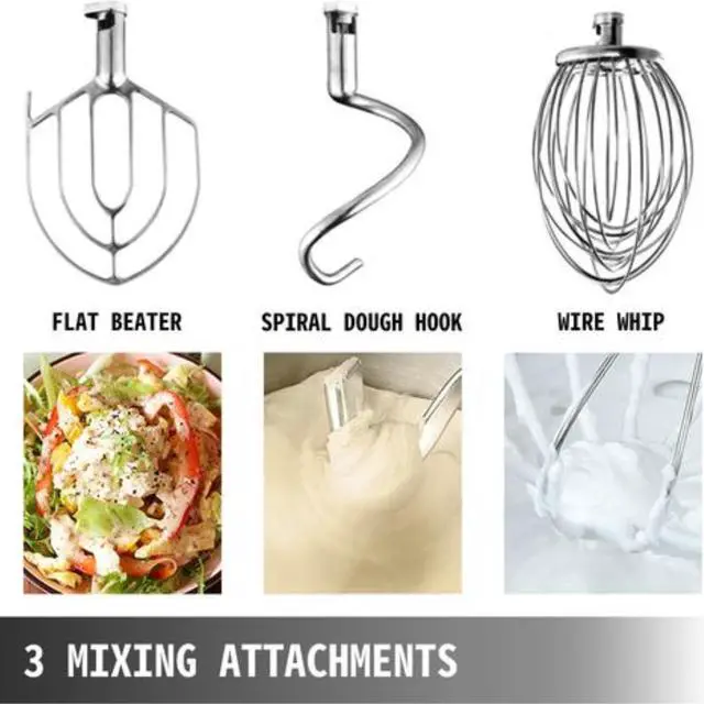 Alt view image 3 of 12 - VEVOR Commercial Electric Food Mixer 15Qt Stand Machine Dough Mixer 3 Speed 600W