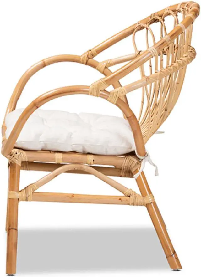 Alt view image 3 of 20 - Baxton Studio Benicia Modern Bohemian Natural Brown Rattan Dining Chair