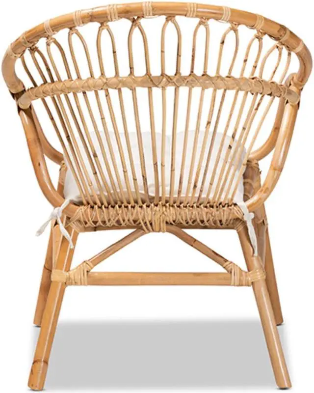 Alt view image 4 of 20 - Baxton Studio Benicia Modern Bohemian Natural Brown Rattan Dining Chair