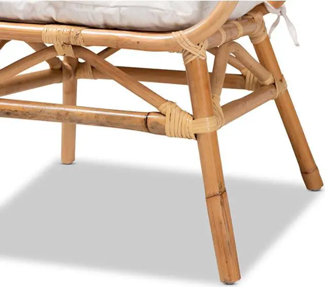 Alt view image 6 of 20 - Baxton Studio Benicia Modern Bohemian Natural Brown Rattan Dining Chair