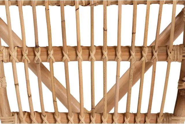 Alt view image 6 of 13 - Baxton Studio Alleta Modern Bohemian Natural Brown Rattan 2-Piece Dining Chair Set