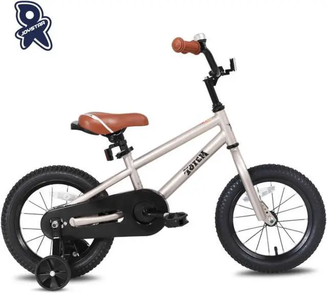 Alt view image 5 of 15 - JOYSTAR Totem 12" BMX Kids Bike for Ages 2-4 with Training Wheels, Silver
