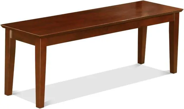 Main image of CAB-MAH-W Capri bench with wood seat in Mahogany