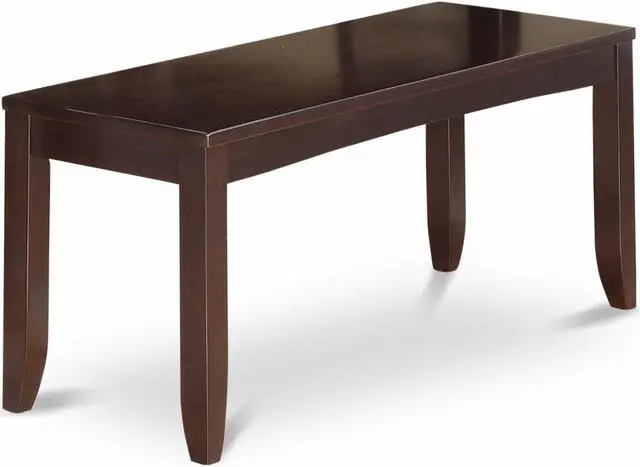 Main image of LYB-CAP-W Lynfield Dining Bench with Wood Seat in Cappuccino Finish