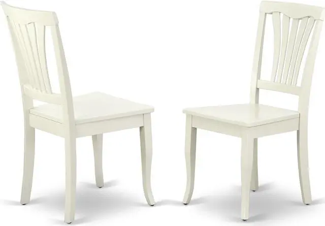 Main image of Set of 2 Chairs AVC-LWH-W Avon Chair for dining room with wood Seat - Linen WhiteFinish