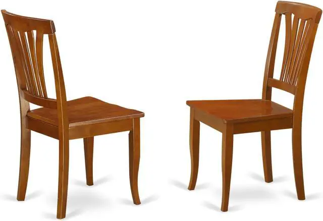 Main image of Set of 2 Chairs AVC-SBR-W Avon Chair with Wood Seat - Saddle Brow Finish