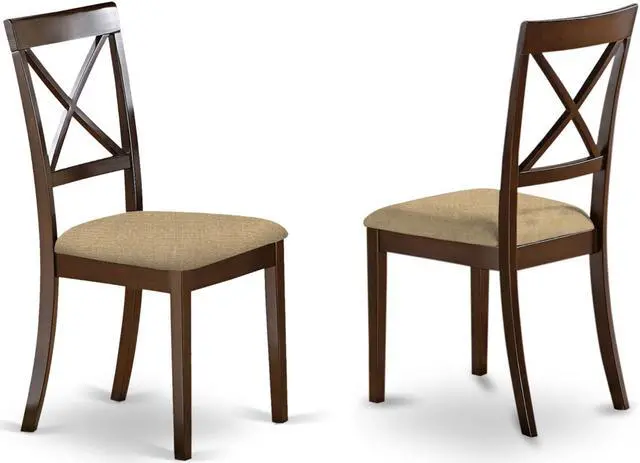 Main image of Set of 2 Chairs BOC-CAP-C Boston X-Back dining chair with Faux Leather Upholstered Seat