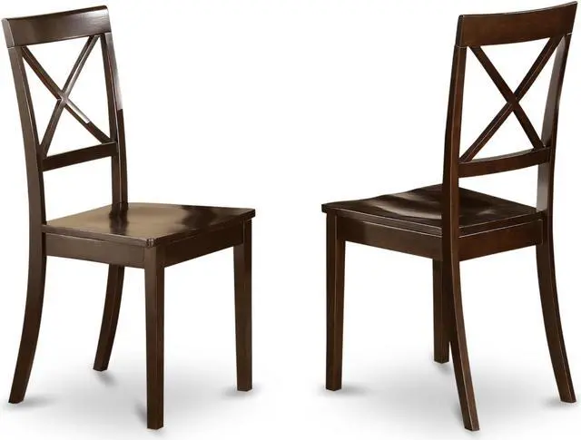 Main image of Set of 2 Chairs BOC-CAP-W Boston X-Back kitchen chair with Wood Seat
