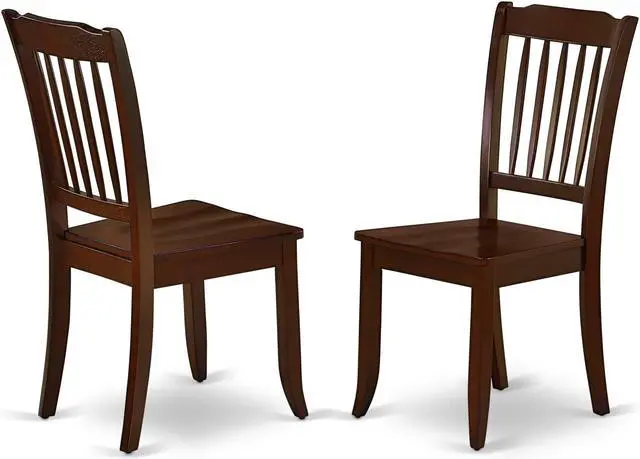 Main image of Set of 2 Chairs DAC-MAH-W Danbury vertical slatted back chairs in Mahogany finish