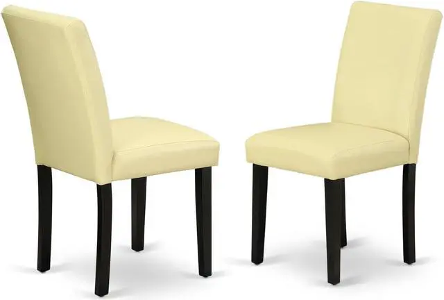 Main image of Set of 2 Chairs ABP1T73 Abbott Parson Chair With Black Leg And Pu Leather Color Eggnog