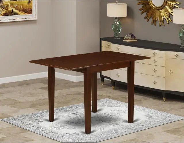 Alt view image 2 of 5 - NDT-MAH-T Norden Rectangular Table 30"X48" With 2 Drop Leaves In Mahogany Finish