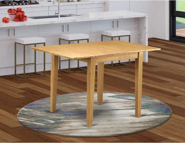 Alt view image 2 of 7 - NDT-OAK-T Norden Rectangular Table 30"X48" With 2 Drop Leaves In Oak Finish