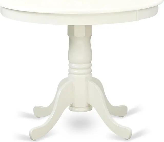 Alt view image 2 of 5 - ANT-LOK-TP Antique Table 36" Round with Linen White and Oak Finish