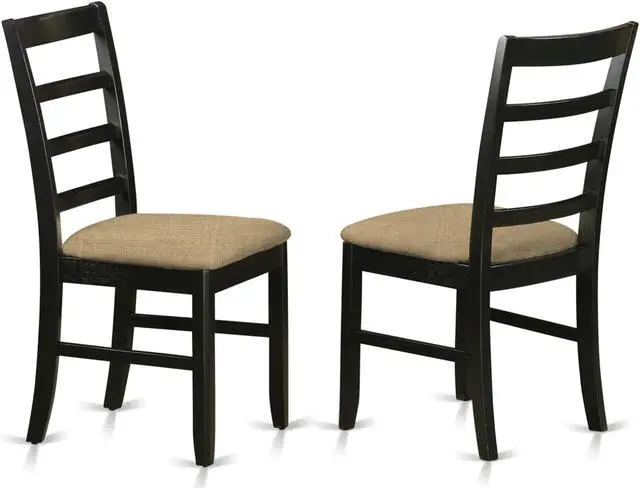 Main image of Set of 2 Chairs PFC-BLK-C Parfait Chair for dining room with Cushion Seat - Black & Cherry Finish.
