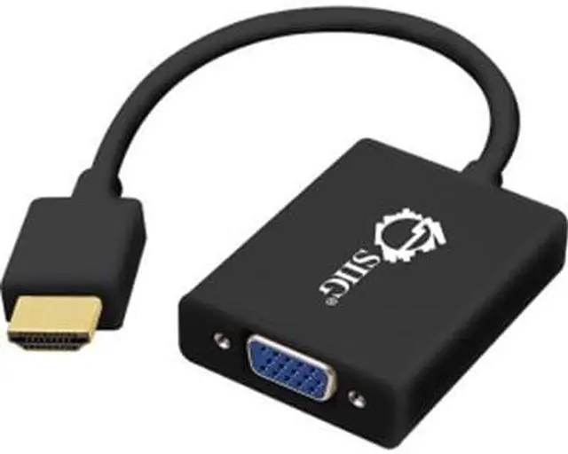 Alt view image 6 of 9 - SIIG CE-H22311-S1 SIIG Aluminum HDMI to VGA Adapter Converter with Audio - HDMI/VGA/Mini-phone for Audio/Video Device, Speaker, A/V Receiver - 1 Pack - 1 x HDMI Male Digital Audio/Video - 1 x HD-15