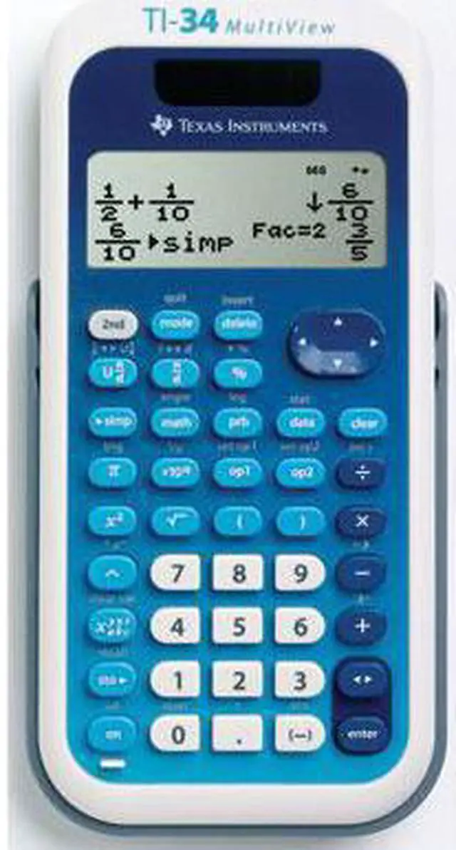 Alt view image 2 of 3 - TEXAS INSTRUMENT TEXTI34MV Texas Ti-34Mv 4-Line - Dual Pwr Fraction Calc