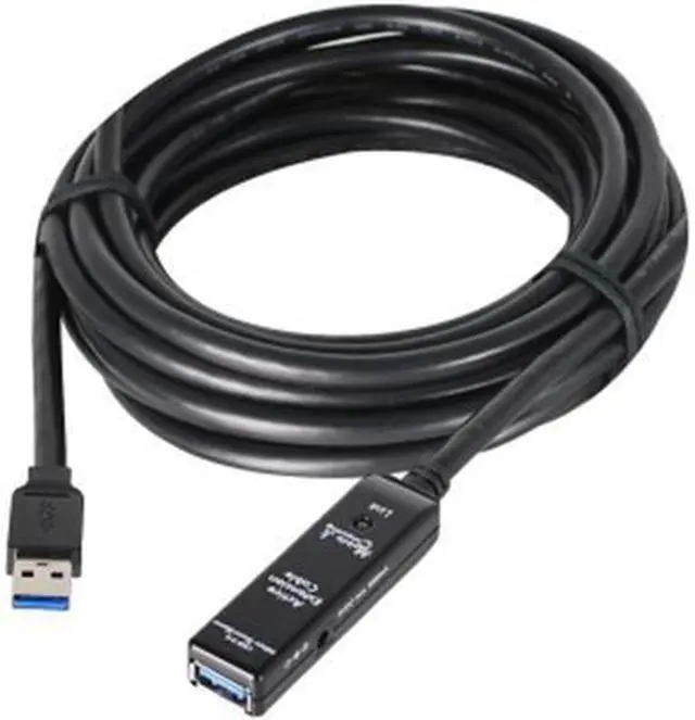 Alt view image 6 of 13 - SIIG JU-CB0811-S1 Black USB 3.0 Active Repeater Cable w/ Power adapter