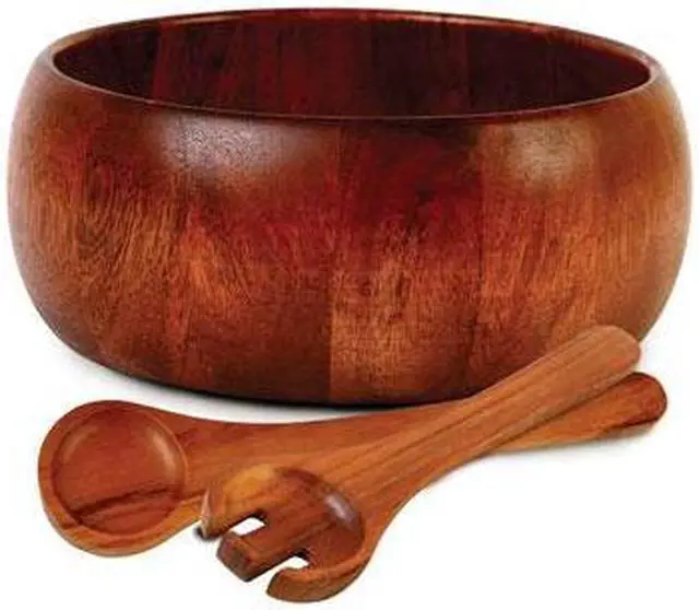 Alt view image 4 of 5 - Gibson GH La Roda 3pc Wood Salad Set