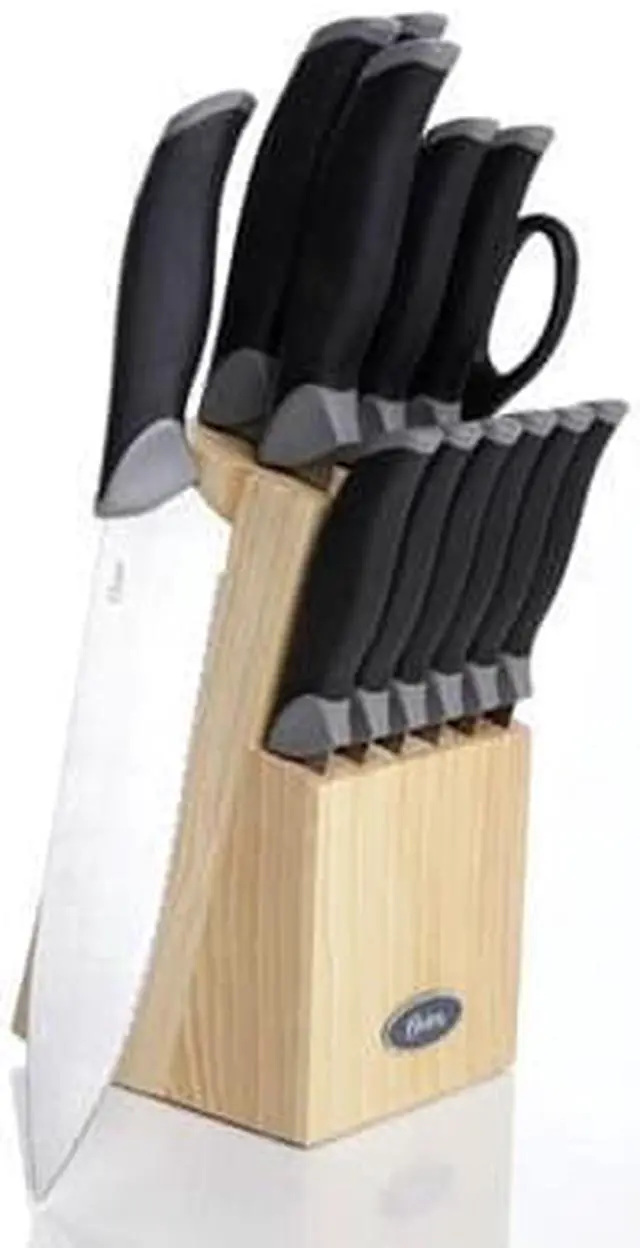 Alt view image 4 of 8 - Oster 62377.05 Granger 5-Piece Kitchen Cutlery Knife Block Natural Wood