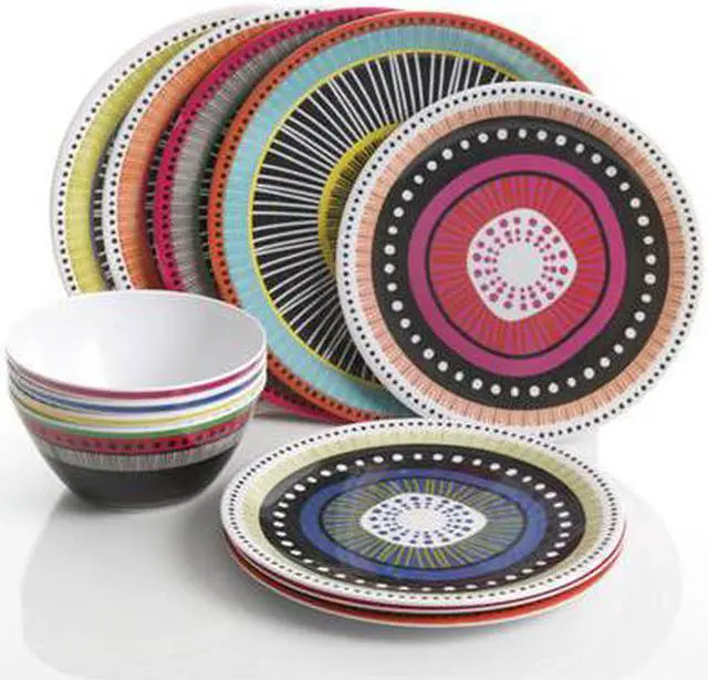 Alt view image 4 of 5 - Gibson Overseas 107282.12 Gh Almira Melamine Dw Set 12Pc