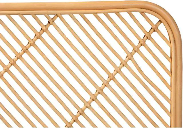 Alt view image 3 of 13 - Baxton Studio Sakina Modern Bohemian Natural Brown Rattan Queen Size Wall-mount Headboard