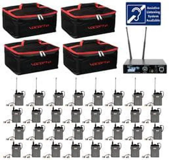 Main image of Professional 24-bit Digital Stereo Wireless Assistive Listening System With 32 receivers