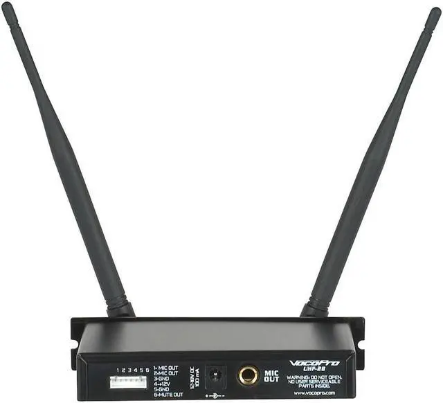 Alt view image 8 of 10 - Vocopro UHF28MN Uhf-28-5 -freq M 656.825 And N 685.960 Dual Channel Uhf- Wireless Microphone System