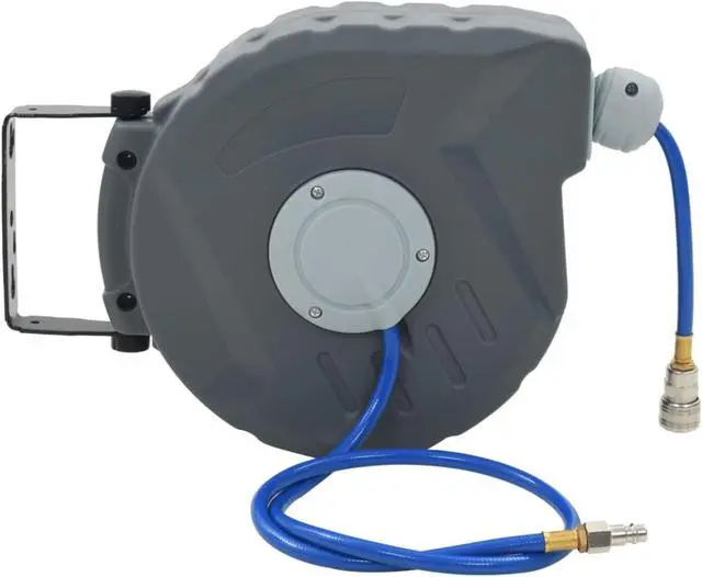 Alt view image 15 of 16 - vidaXL Air Hose Wall Mount Air Compressor Hose Reel 1/4" 39.4' Quick Connect
